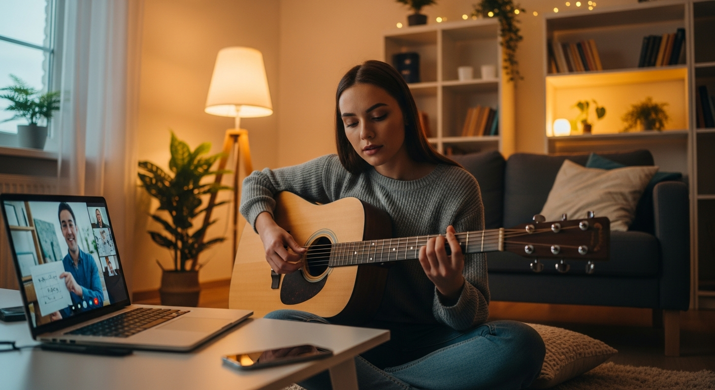 Онлайн-урок игры на гитаре